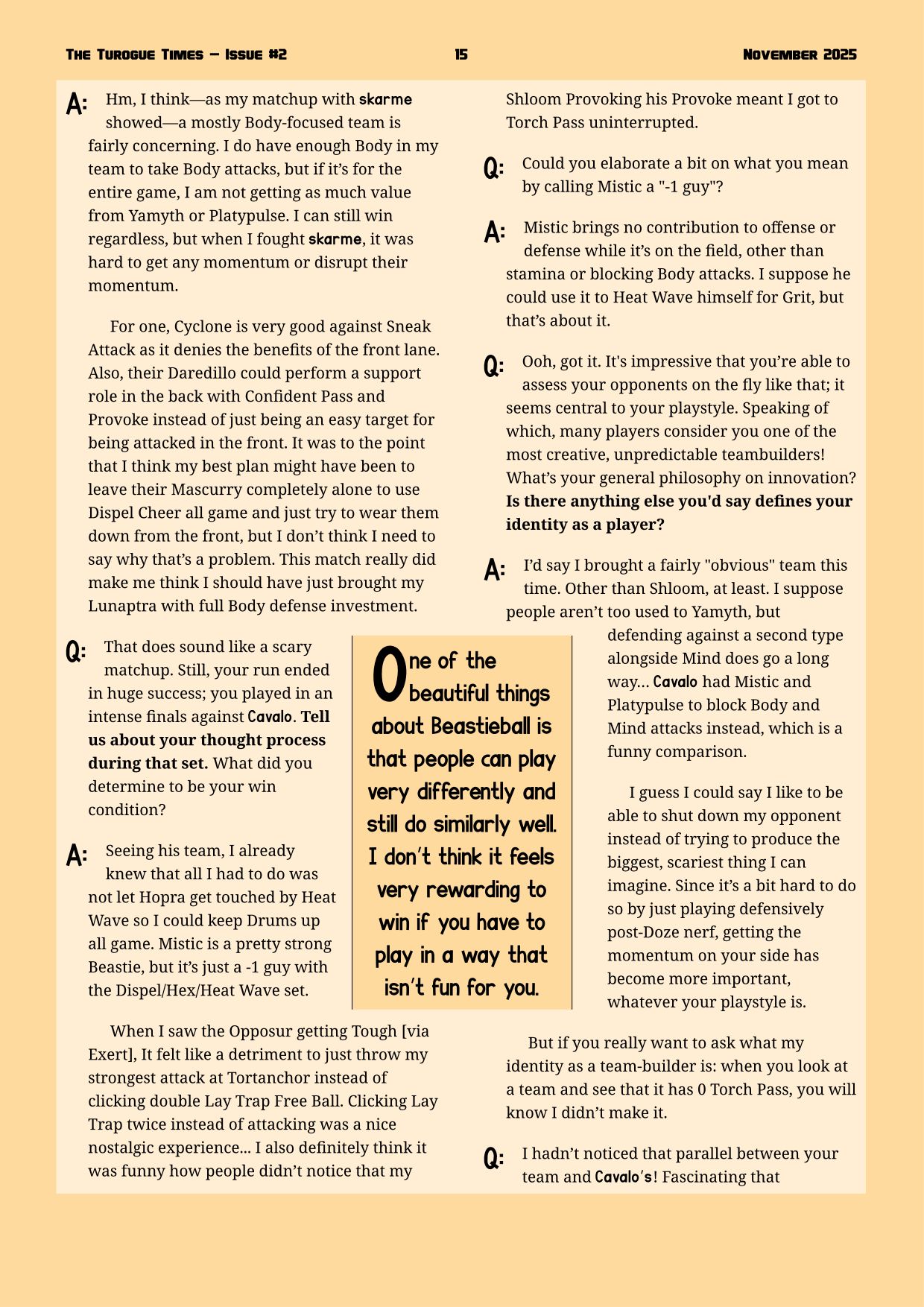 Page 15. Interview with Dino by kim